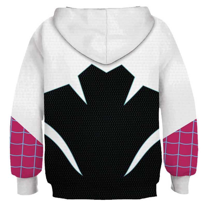 Gwen Stacy Cosplay Hoodie 3D Printed Hooded Sweatshirt Kids Children Casual Streetwear Pullover