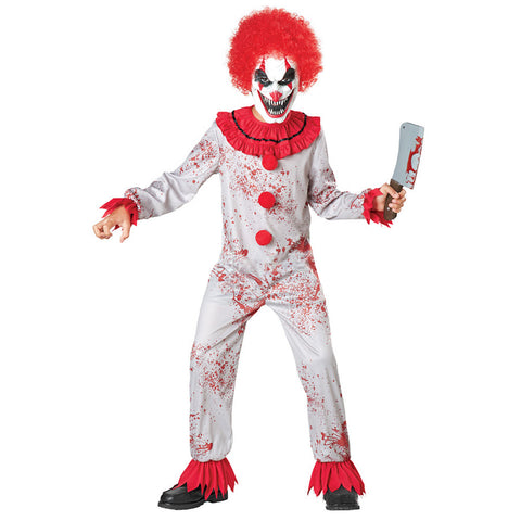 Halloween Boys Bloody Circus Costume Scary Clown Cosplay Costume