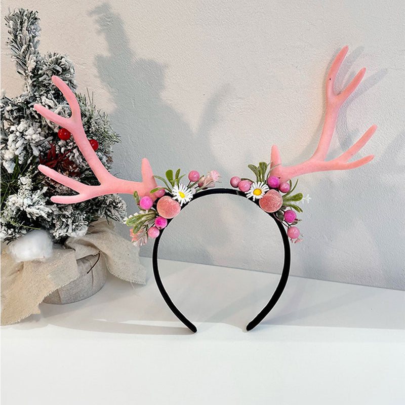 Halloween Carnival Costume Accessories deer horn headband Girl‘s pink