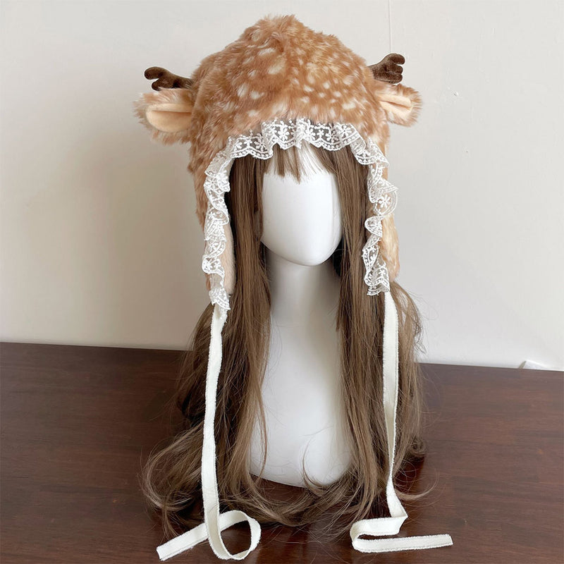 Halloween Carnival Costume Accessories elk Cosplay Plush Hat