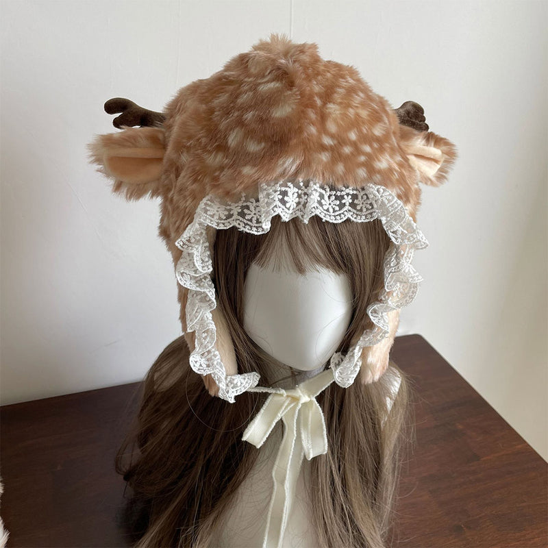 Halloween Carnival Costume Accessories elk Cosplay Plush Hat