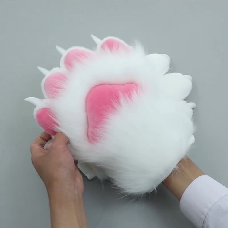 Halloween Carnival Costume Accessories Plush nail beast claw gloves