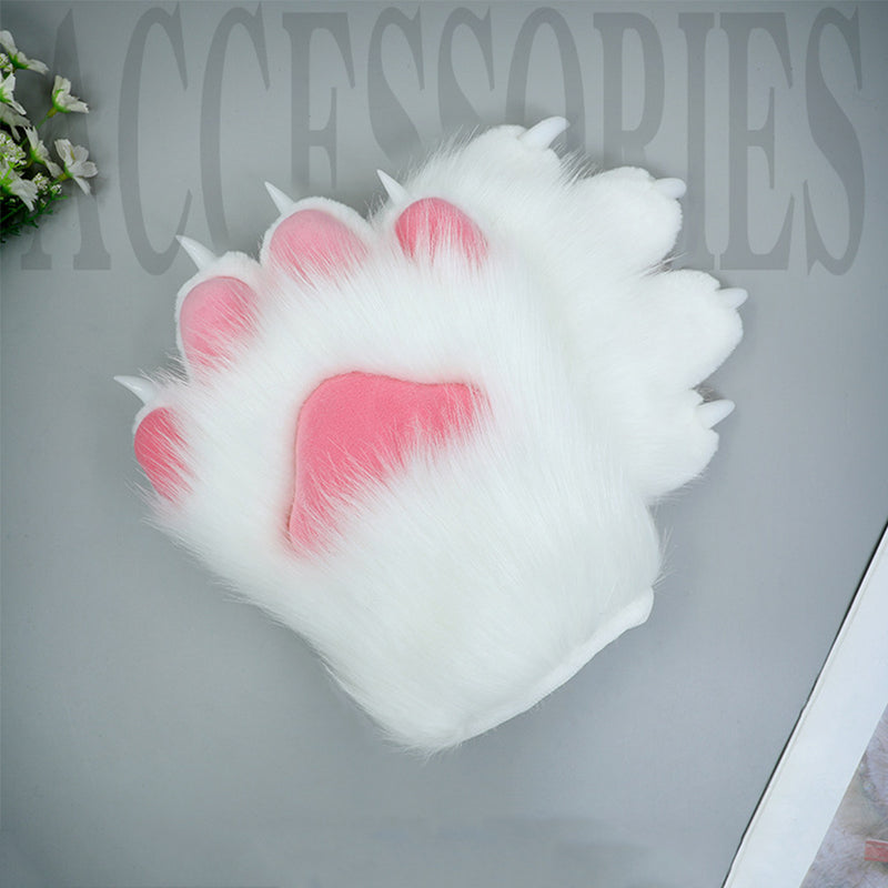 Halloween Carnival Costume Accessories Plush nail beast claw gloves