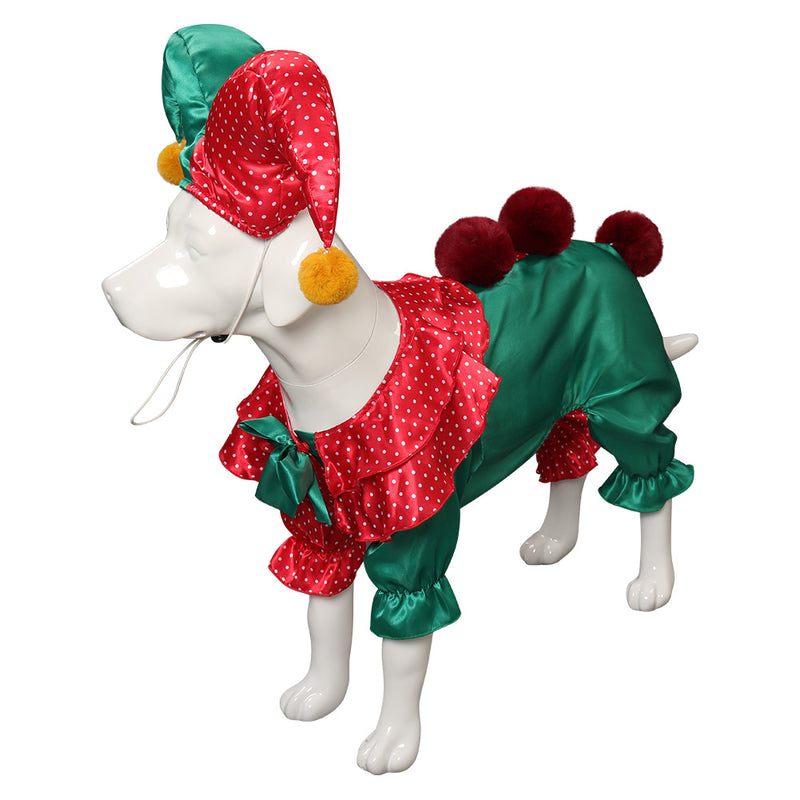 halloween costume Pet dog clown Cosplay Costume Outfits Halloween Carnival Party Suit