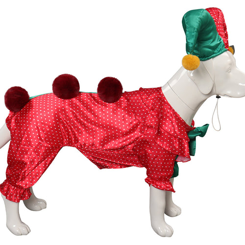 halloween costume Pet dog clown Cosplay Costume Outfits Halloween Carnival Party Suit