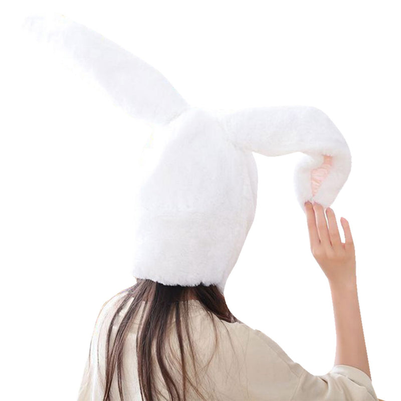 Halloween Cute Girls Plush Rabbit Bunny Ears Hat Earflap Cap Head Warmer Photo Supplies Bunny Ears Hat Rabbit Headgear Hats