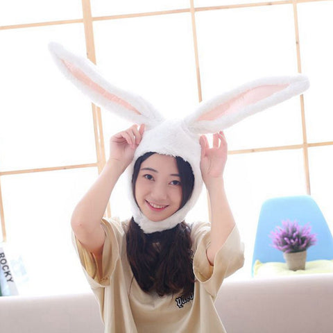 Halloween Cute Girls Plush Rabbit Bunny Ears Hat Earflap Cap Head Warmer Photo Supplies Bunny Ears Hat Rabbit Headgear Hats