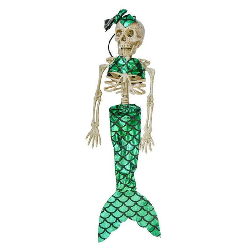 Halloween Decoration Mermaid Skeleton Bone Ornaments Halloween Party Props Mermaid Skull Horror Home Decor Accessories