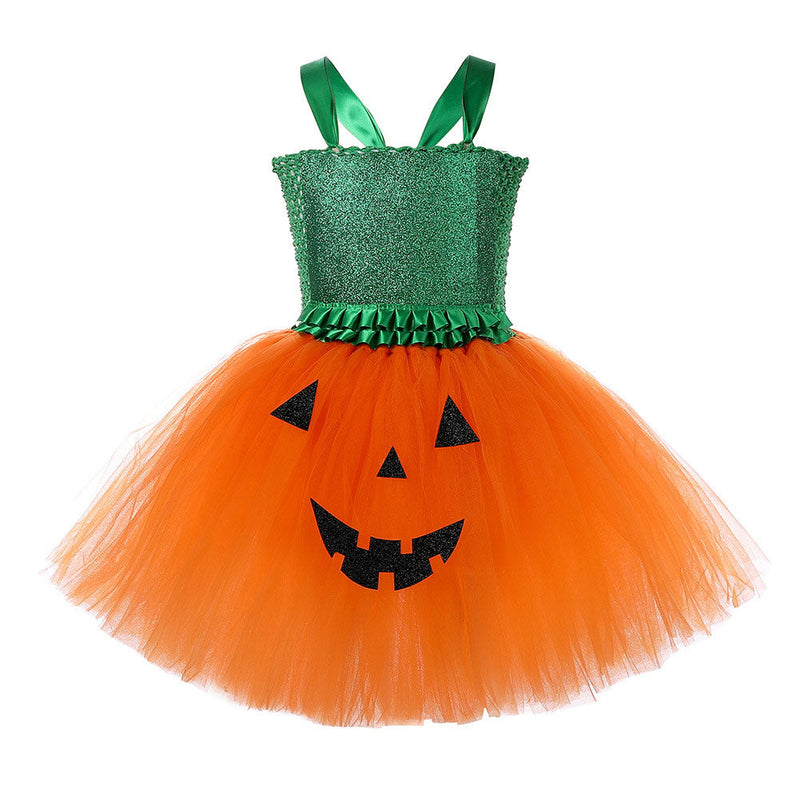 SeeCosplay Halloween Pumpkin Kids Girls Cosplay Dress Halloween Carnival Costume GirlKidsCostume