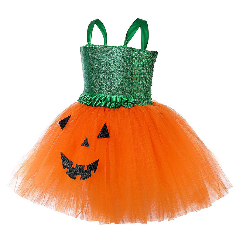 SeeCosplay Halloween Pumpkin Kids Girls Cosplay Dress Halloween Carnival Costume GirlKidsCostume