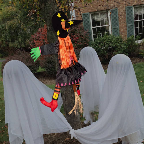 Halloween Tree Climbing Witch Halloween Decoration  Door Porch Tree Decor Props Gifts