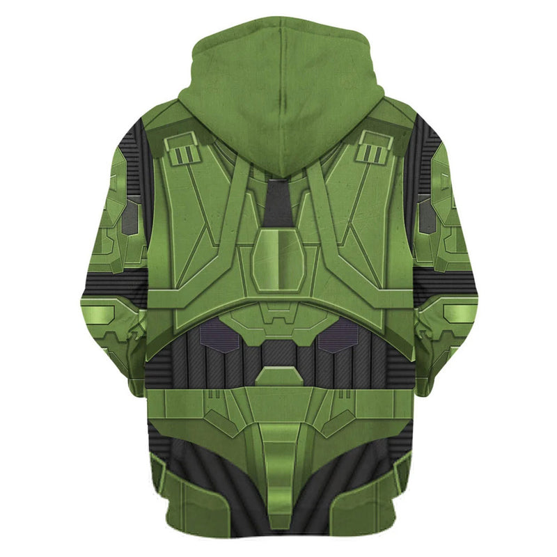 HALO Master Chief John 117 Cosplay Hoodie 3D Printed Hooded Sweatshirt Men Women Casual Streetwear Pullover