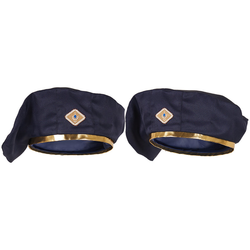 Hat Halloween Carnival Costume Accessories cosplay Blue Officer Hat cos LoL