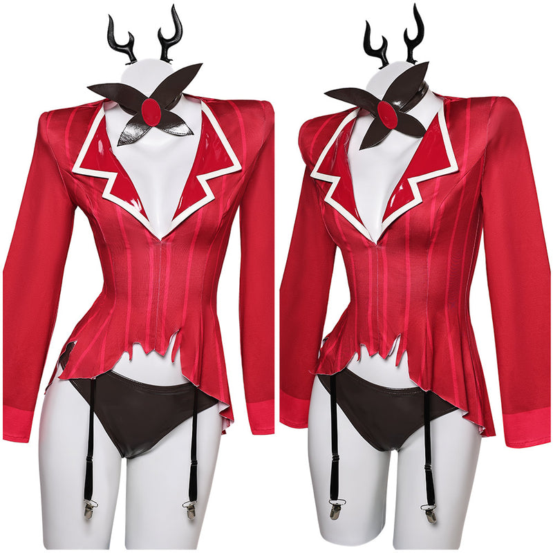 Hazbin Hotel Lingerie for Women Cosplay Costume Outfits Halloween Carnival Suit Alastor