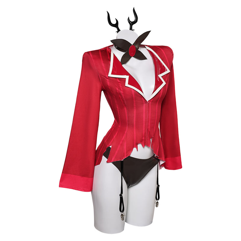 Hazbin Hotel Lingerie for Women Cosplay Costume Outfits Halloween Carnival Suit Alastor