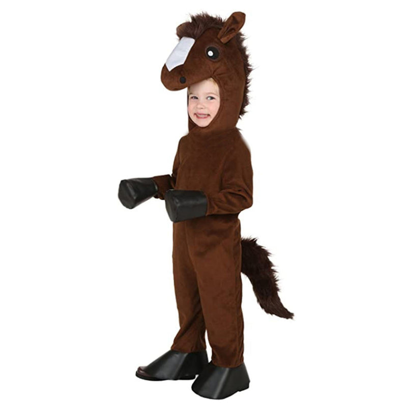 SeeCosplay Horse Kids Children Cosplay Costume One-piece Plush Jumpsuit Outfits Halloween Carnival Suit