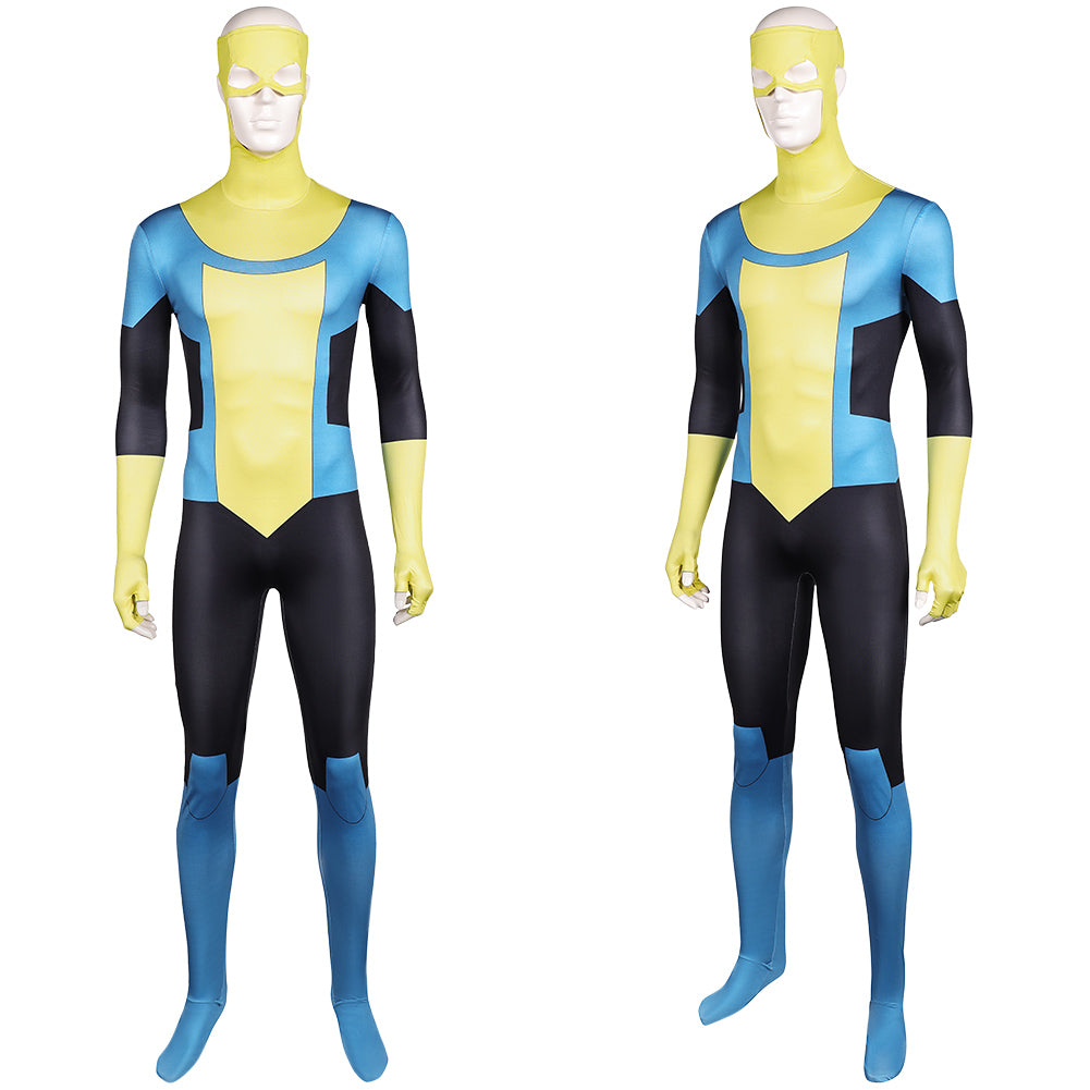 Invincible Mark Grayson Cosplay Costume Yellow Blue Jumspuit For Adult ...