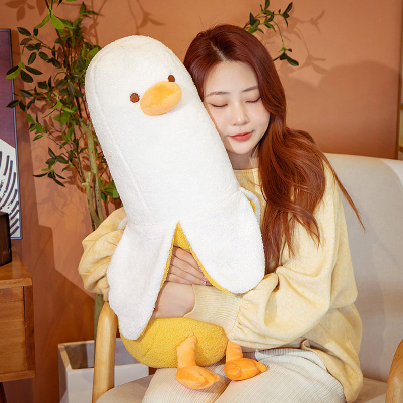 IOONCHI Banana Duck Plush Doll Soft Cushion 50 cm Funny Plush Toy Stuffed Animals Duck Doll with Duc