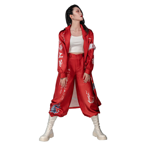 japan to kkou fuku coat Bosozoku Kimono Cosplay Costume Red Coat Japanese Uniform Pants Outfits Halloween Carnival Disguise Roleplay Suit