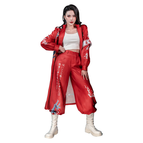 japan to kkou fuku coat Bosozoku Kimono Cosplay Costume Red Coat Japanese Uniform Pants Outfits Halloween Carnival Disguise Roleplay Suit