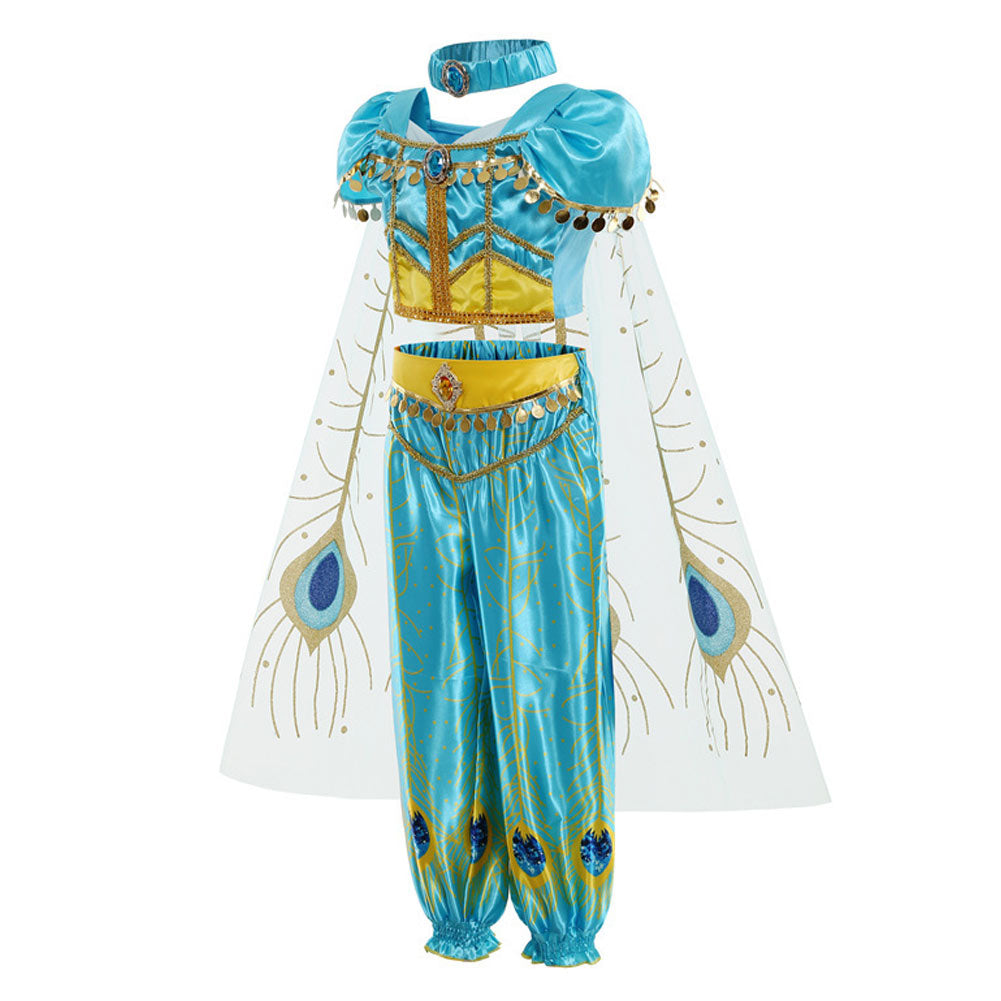 Jasmine Cosplay Aladdin Costume Outfits Fantasia Halloween Party ...