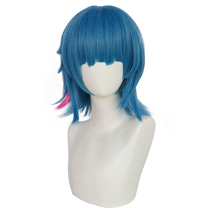 Jinx Cosplay Wig Heat Resistant Synthetic Hair Carnival Halloween Party Props