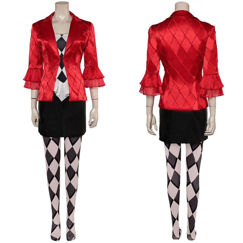 Joker cos Harley Quinn Cosplay Costume Outfits Halloween Carnival Suit