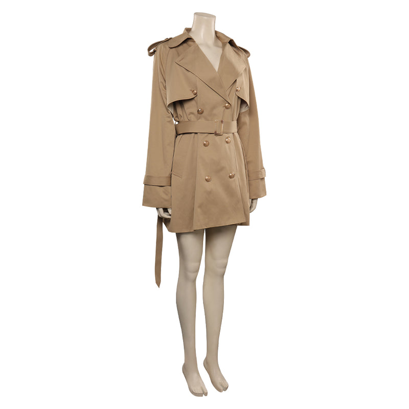 Khaki coat Cosplay Costume Outfits Fantasia Halloween Carnival Party Disguise Suit jacket