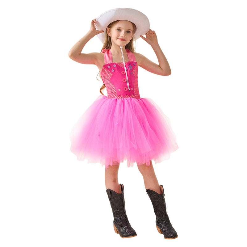 Kid Girls Cowboy Cosplay Costume Outfits Halloween Carnival Suit