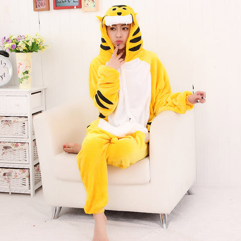 Kids  Sleepwear Cute Tiger Flannel Pajamas Sets Long Sleeve Animal Pajamas Children Pyjama Homewear