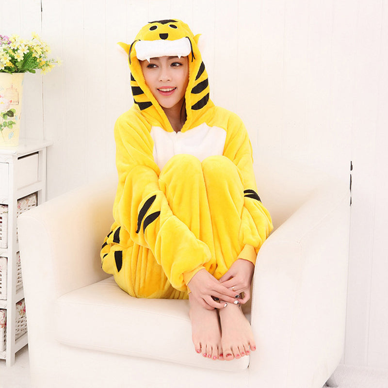 Kids  Sleepwear Cute Tiger Flannel Pajamas Sets Long Sleeve Animal Pajamas Children Pyjama Homewear