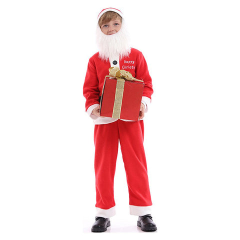 SeeCosplay Kids Boys Christmas Santa Claus Cosplay Costume Outfits Christmas Carnival Suit