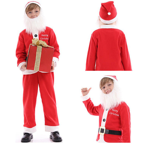 SeeCosplay Kids Boys Christmas Santa Claus Cosplay Costume Outfits Christmas Carnival Suit BoysKidsCostume