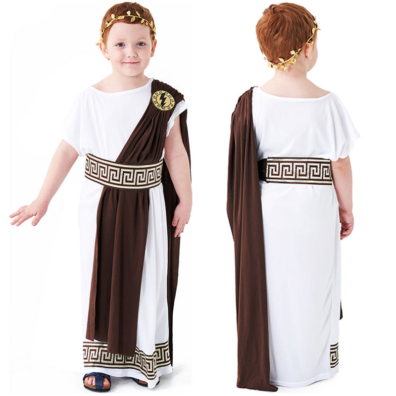 Kids Children Ancient Greek mythology Cosplay Costume Outfits Halloween Carnival Suit