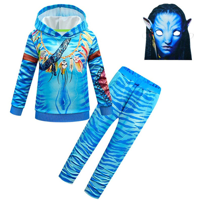 Kids Children Avatar Neytiri Cosplay Costume Outfits Halloween Carnival Party Suit