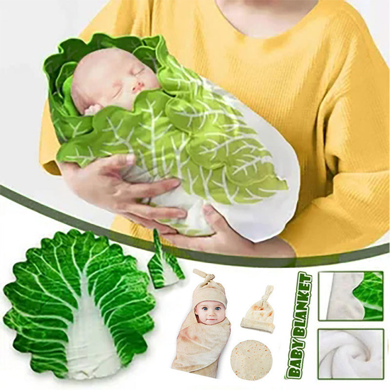 Kids Children Christmas Cabbage Hooded Warm Cloak Air Conditioning Blanket Hat Cosplay Costumes