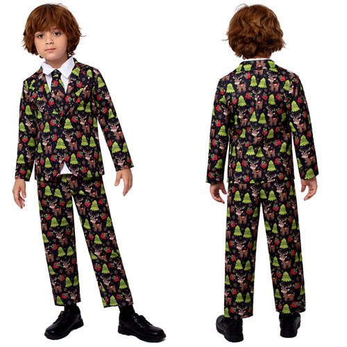 Christmas Costume: Kids Children Christmas Elk Cosplay Costume Outfits Christmas Suit BoysKidsCostume