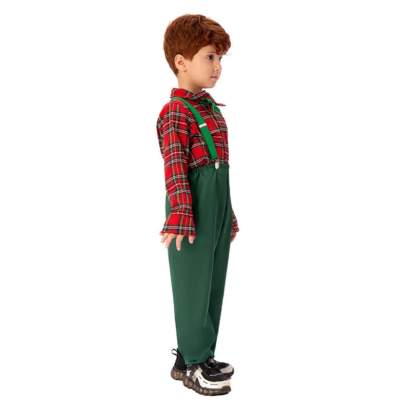 [Full In Stock] Christmas Costume: Kids Children Christmas Scotland Cosplay Costume Outfits Christmas Carnival Suit BoysKidsCostume