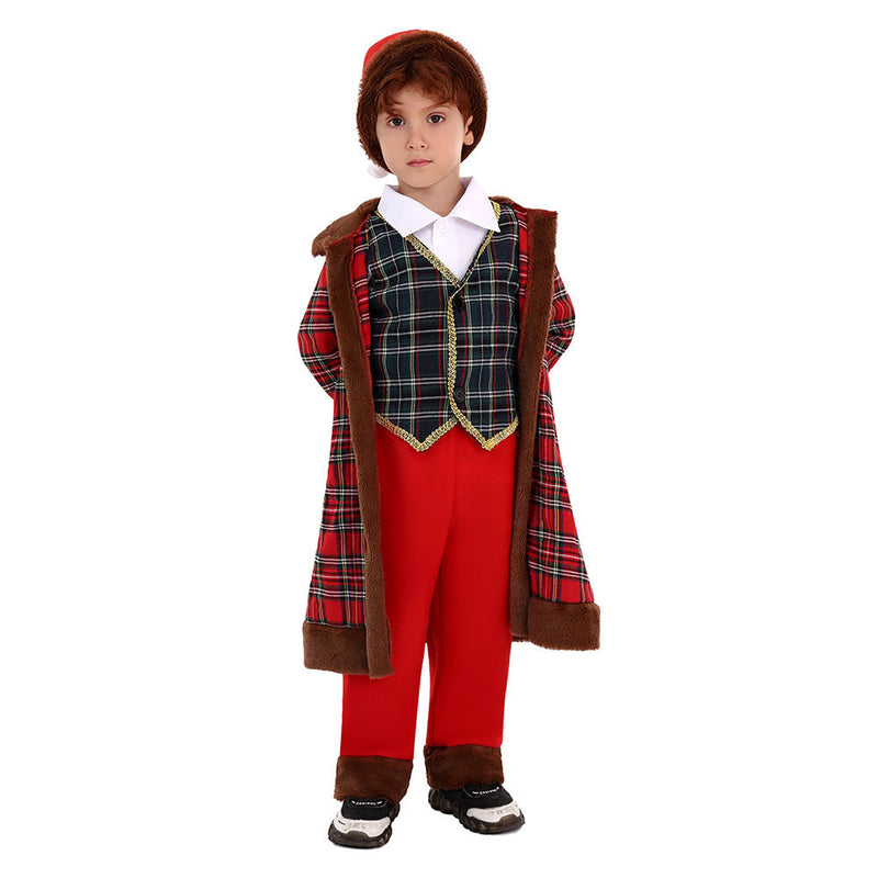 SeeCosplay Kids Children Christmas Scotland Costume Santa Clau Cosplay Costume Outfits Christmas Carnival Suit BoysKidsCostume