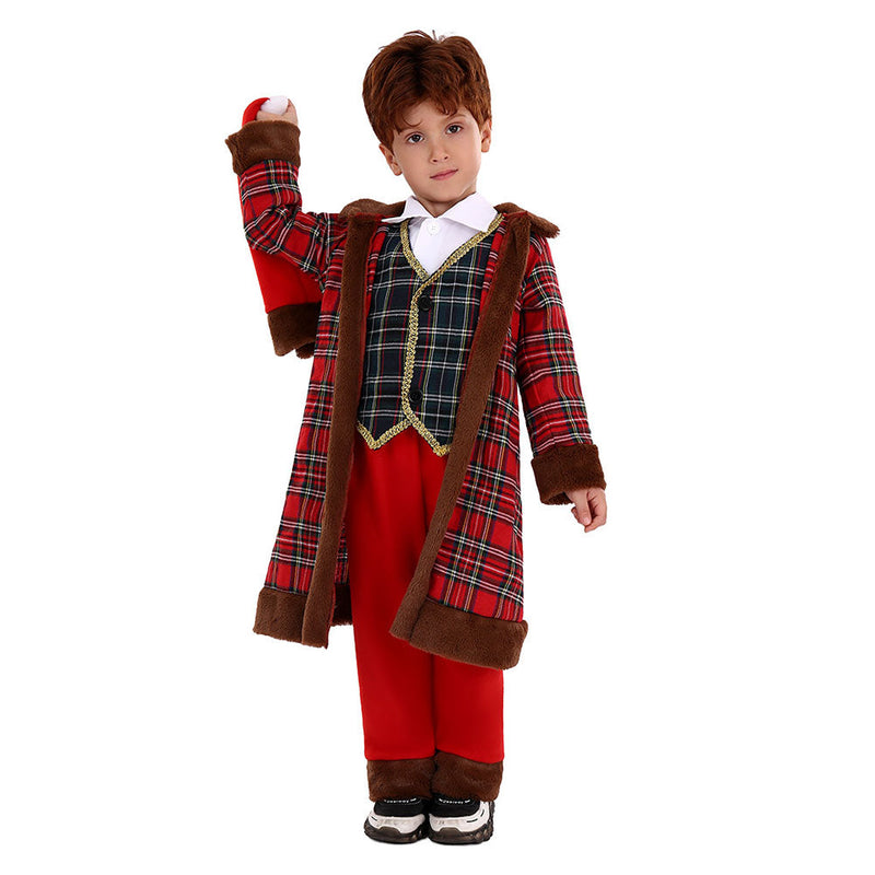 SeeCosplay Kids Children Christmas Scotland Costume Santa Clau Cosplay Costume Outfits Christmas Carnival Suit BoysKidsCostume