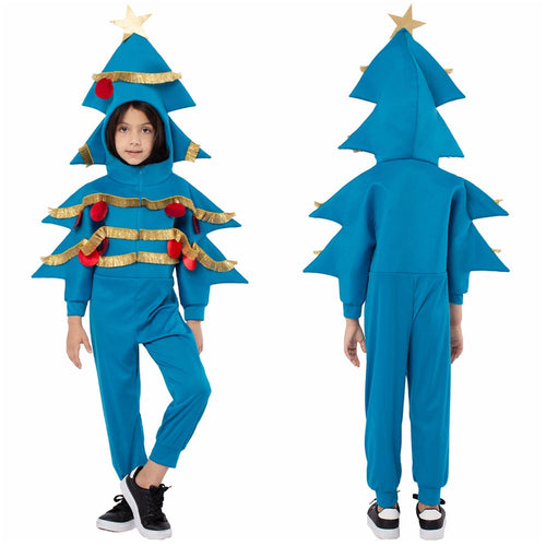Christmas Costume: Kids Children Tree Blue Cosplay Costume Outfits Christmas Suit BoysKidsCostume