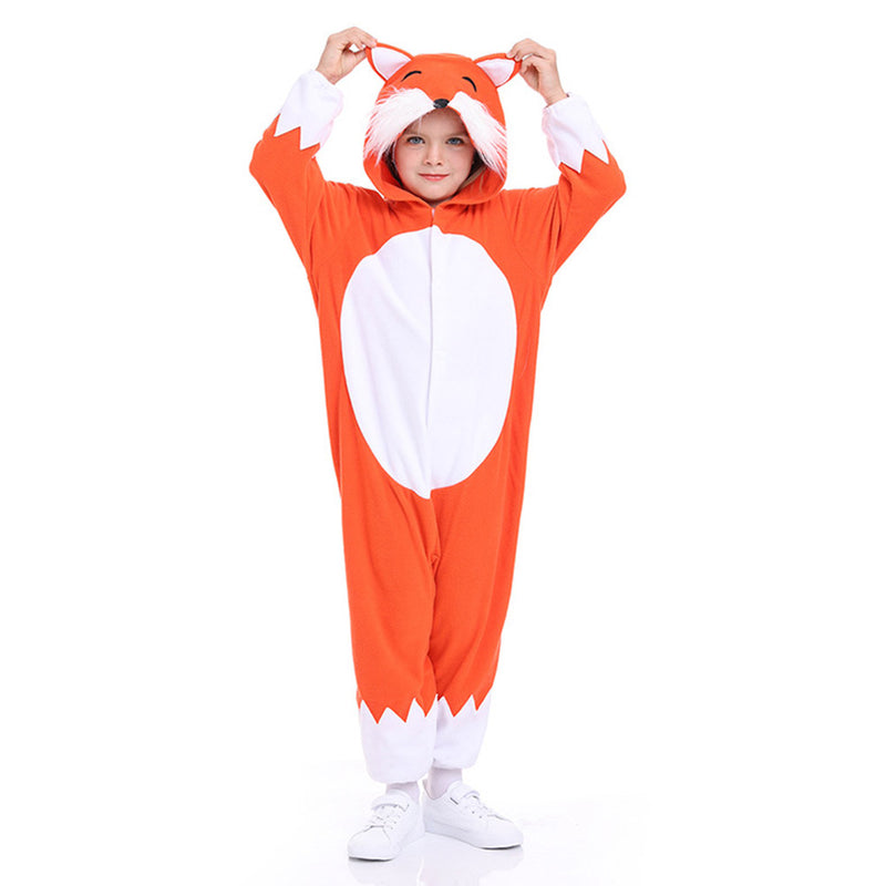 Kids Children FOX Jumpsuit Cosplay Costume Outfits Halloween Carnival Suit