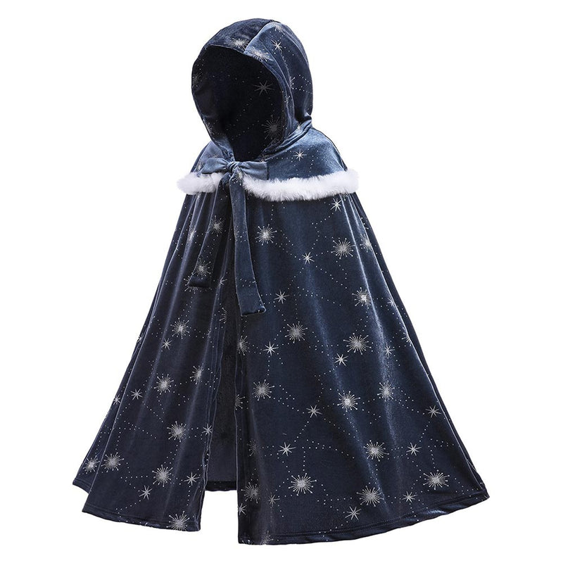 Kids children Frozen Elsa Cosplay Costume Cloak Outfits Halloween Carnival Suit