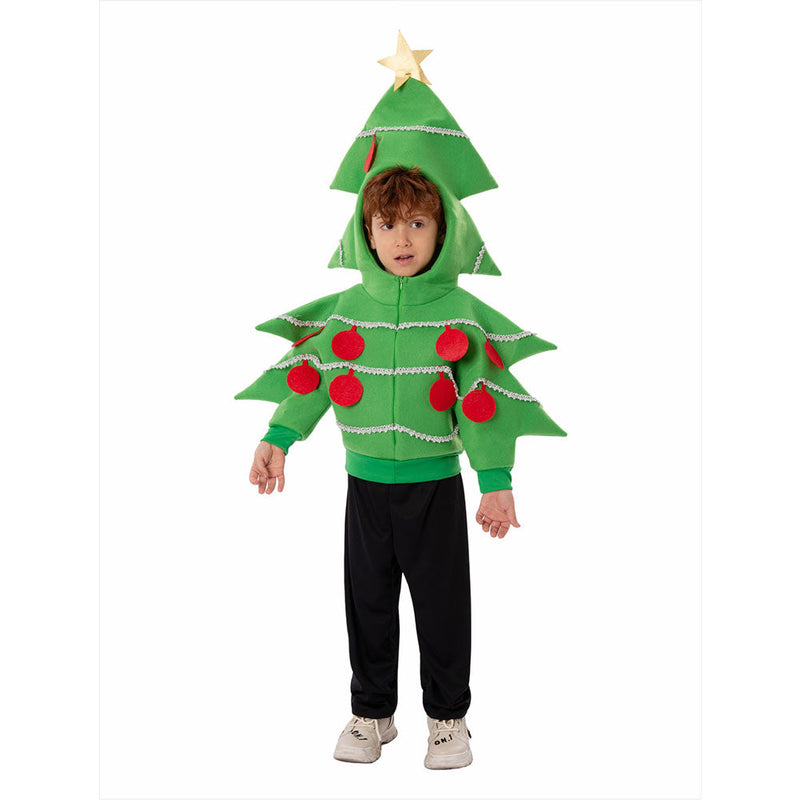 SeeCosplay Kids Children Green Jacket Outfits Christmas Tree Cosplay Costume Christmas Carnival Suit BoysKidsCostume