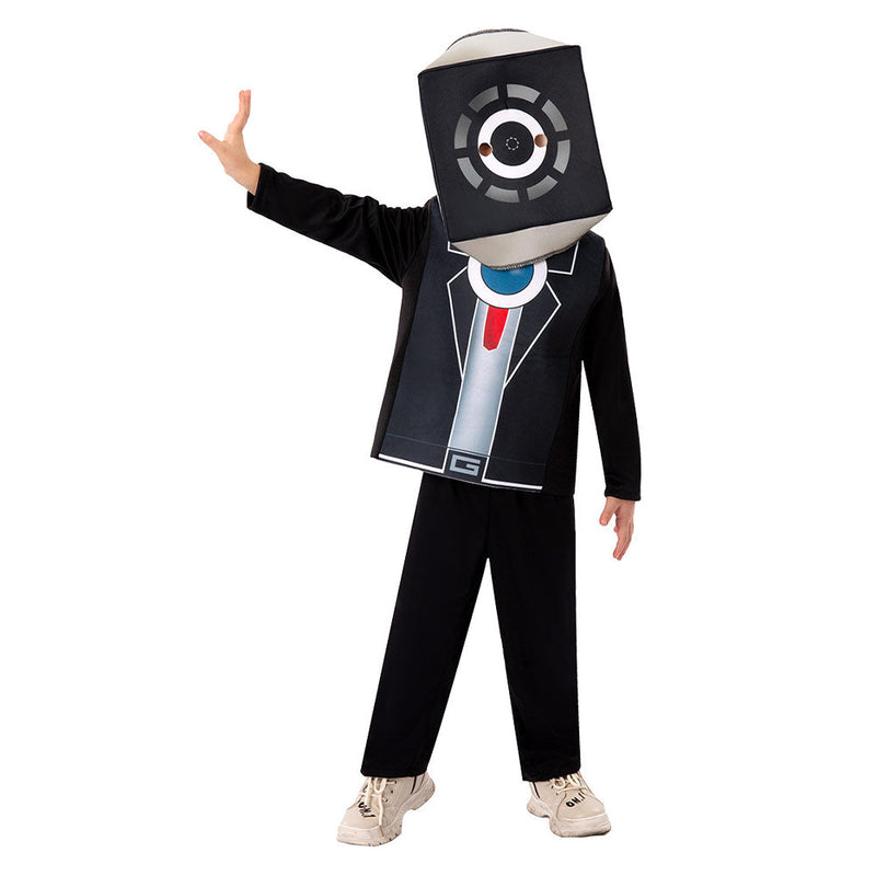 SeeCosplay Kids Children Horror Game Skibidi Toilet Peaker Man Cosplay Costume Outfits Halloween Carnival Suit BoysKidsCostume