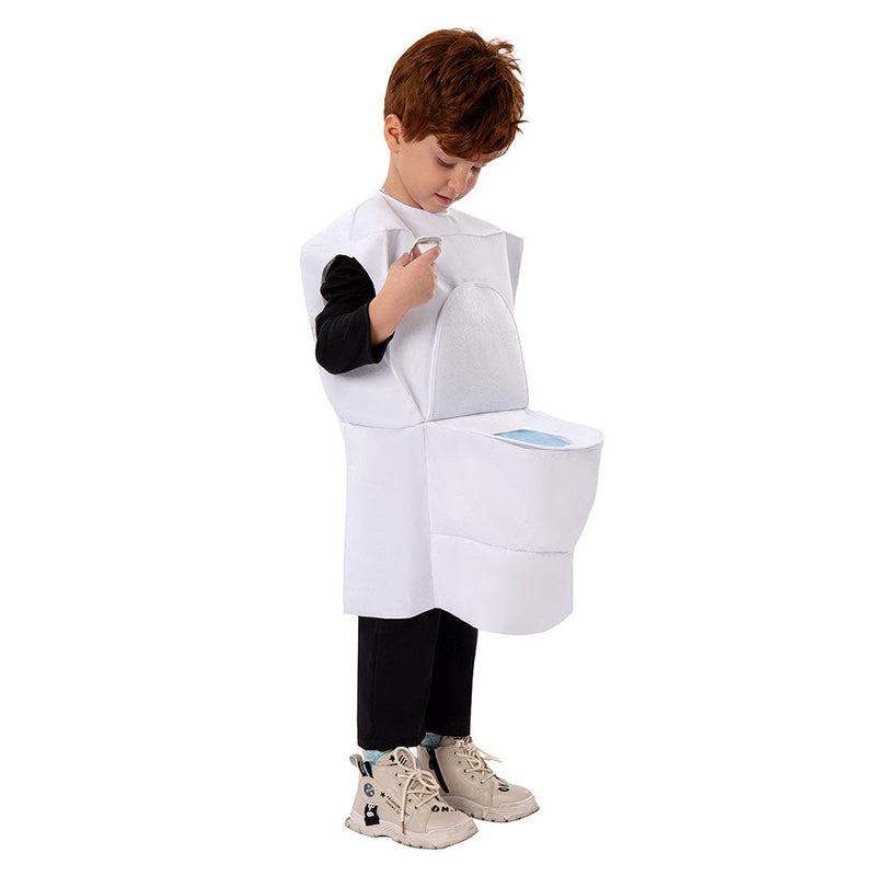 SeeCosplay Kids Children Horror Game Toilet man Cosplay Costume Outfits Halloween Carnival Suit