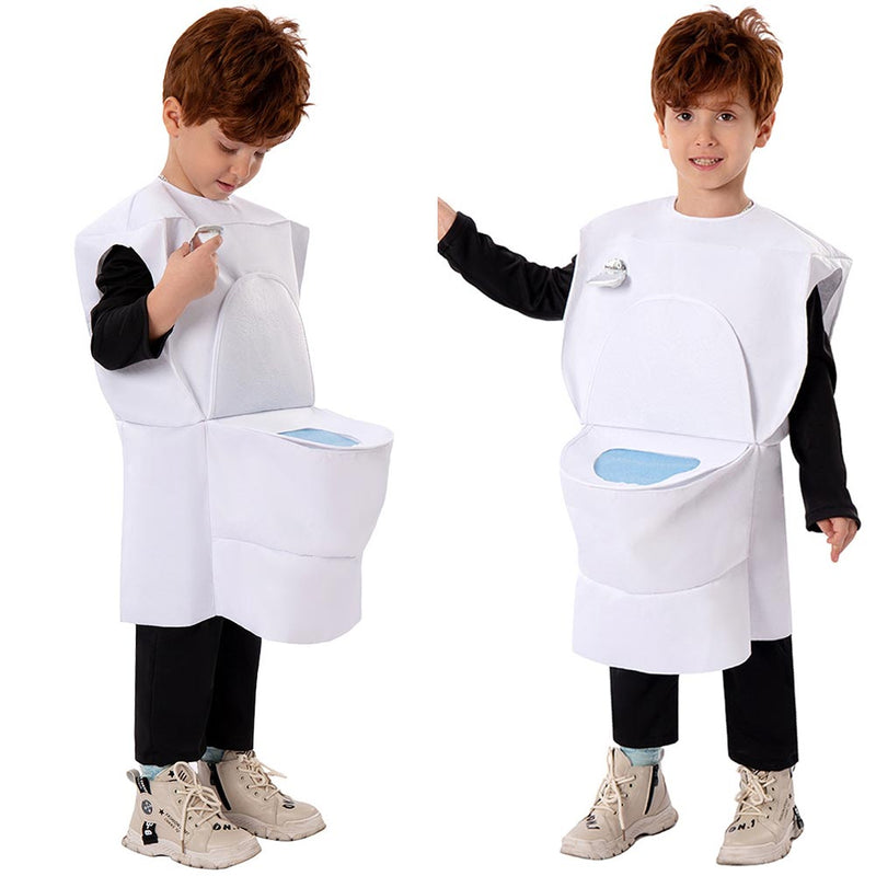SeeCosplay Kids Children Horror Game Toilet man Cosplay Costume Outfits Halloween Carnival Suit BoysKidsCostume