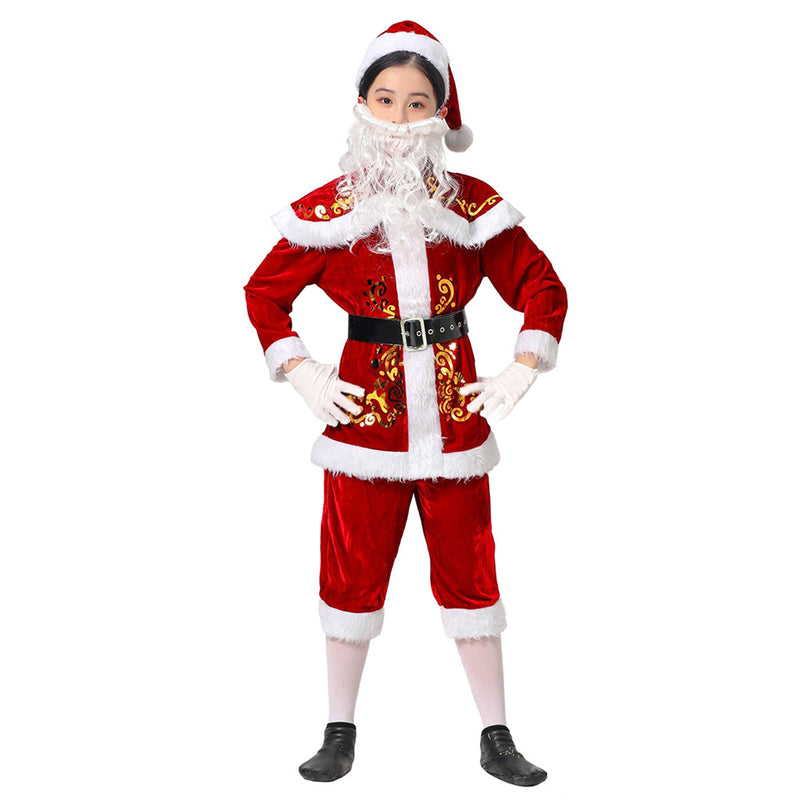 SeeCosplay Kids Children Santa Claus Cosplay Costume Outfits Christmas Carnival Suit GirlKidsCostume