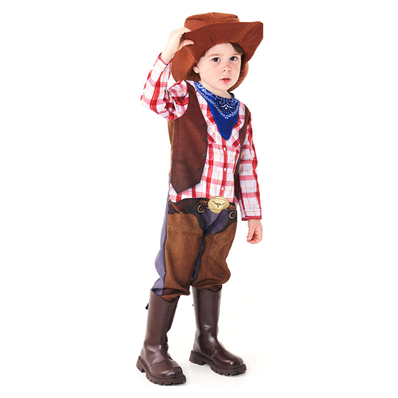 Kids Children West cowboy Cosplay Costume Outfits Halloween Carnival Suit