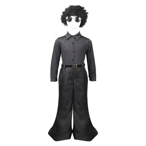 Kids Children‘s Retro American 70s Disco Sequin SingerCosplay Costume Outfits Halloween Carnival Suit